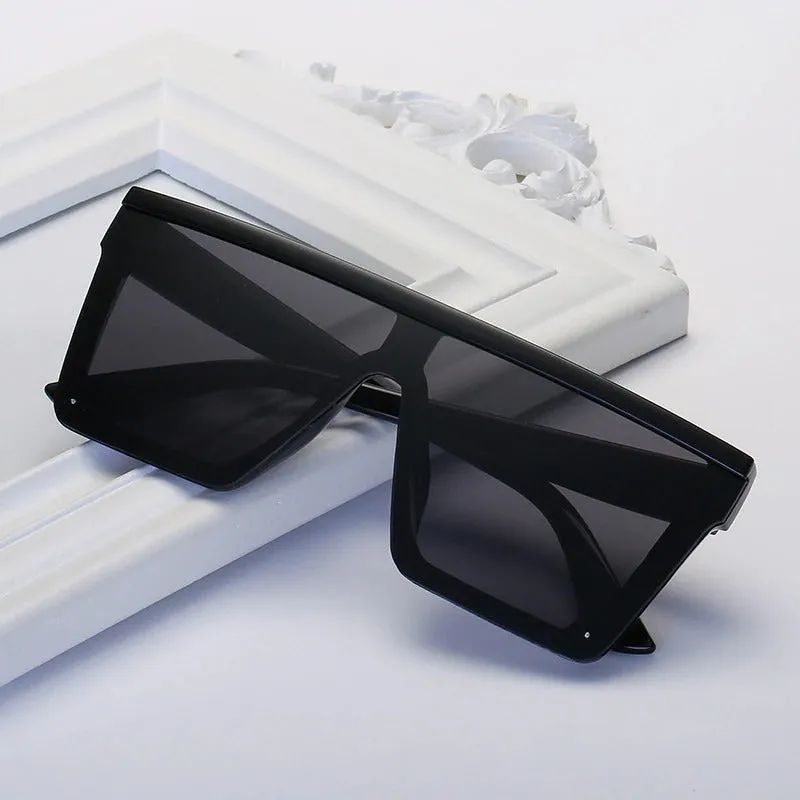 Oversized Big Vintage Black Square Sunglasses