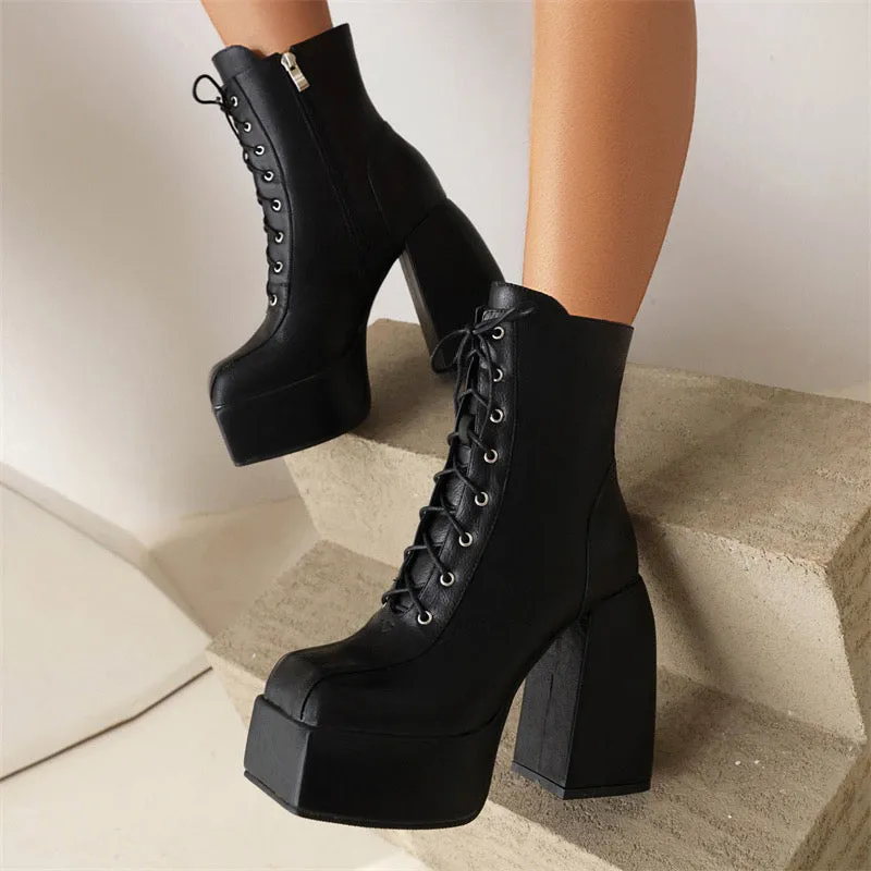 Platform Brown Boots