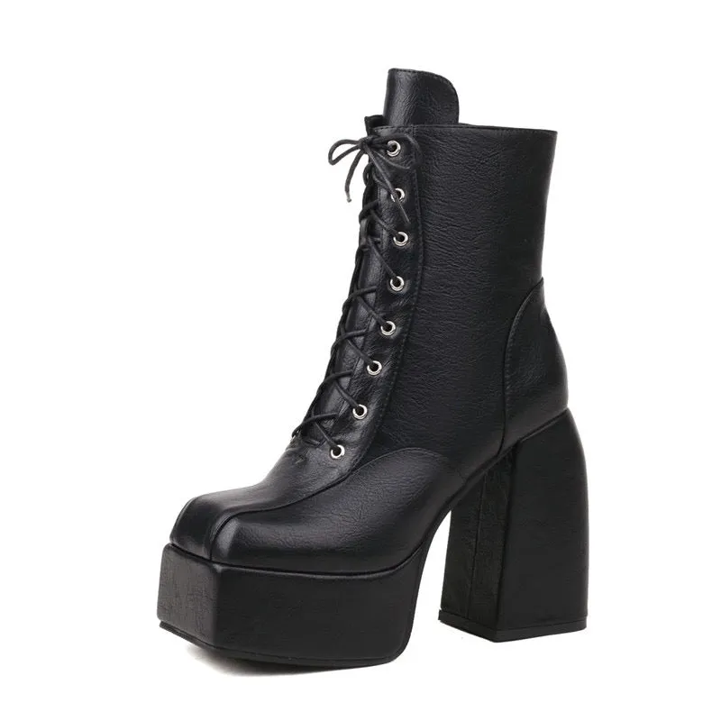 Platform Brown Boots