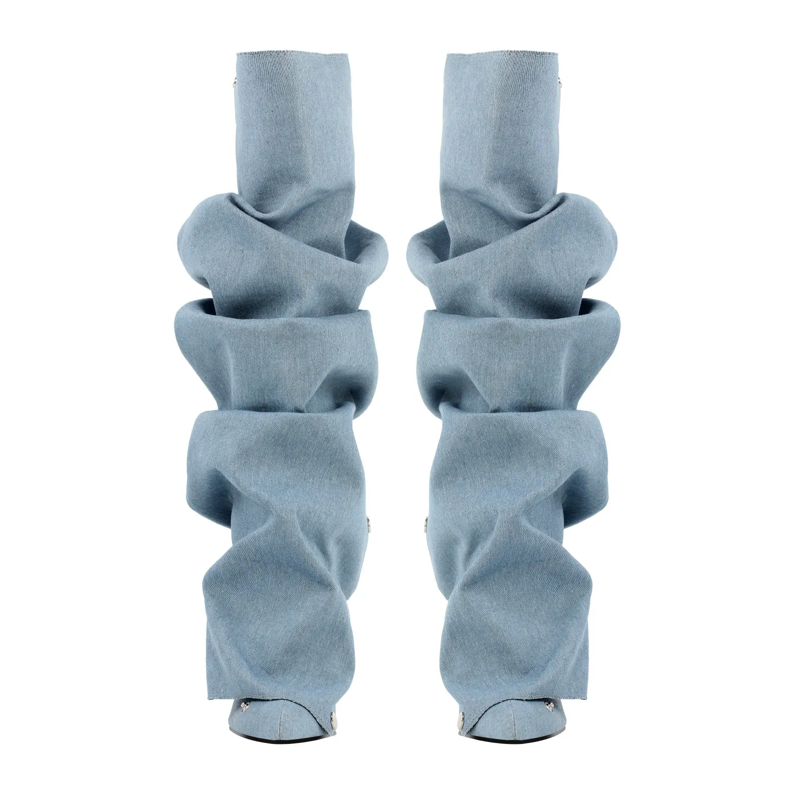 Pointed Toe Buckle Stiletto Removable Boots