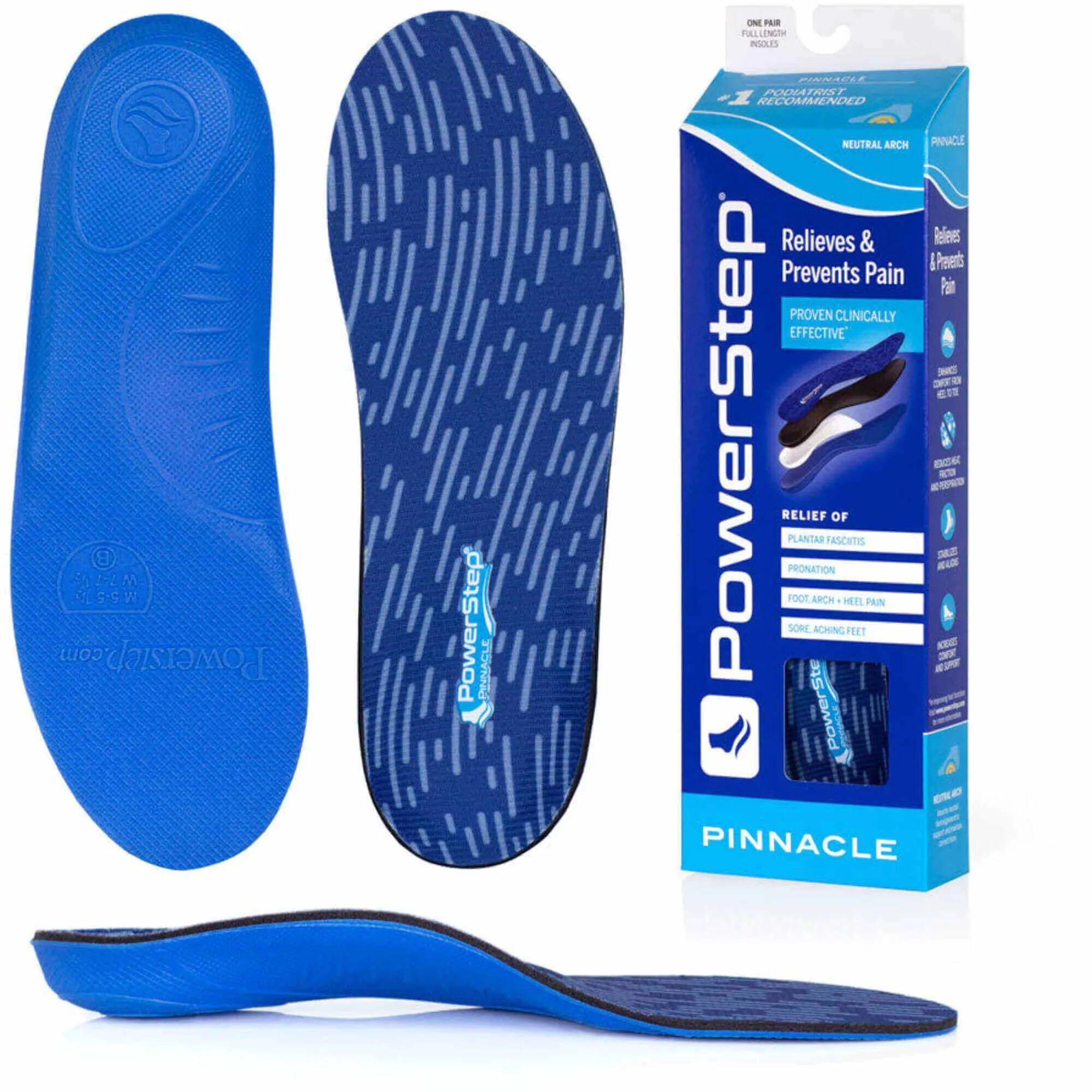 PowerStep Insoles - Pinnacle Orthotic Arch Support Insoles