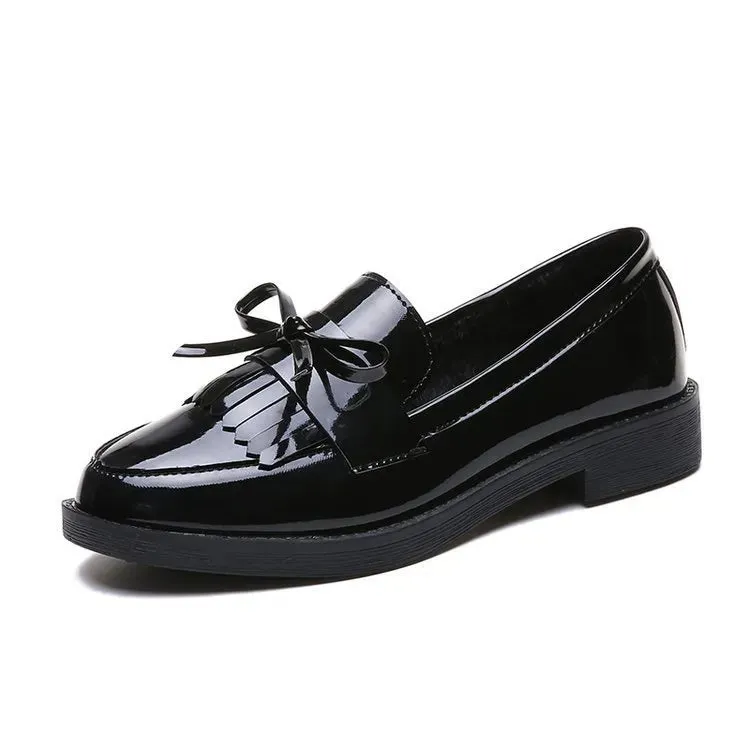 Pretty Patent Leather Loafer Shoes