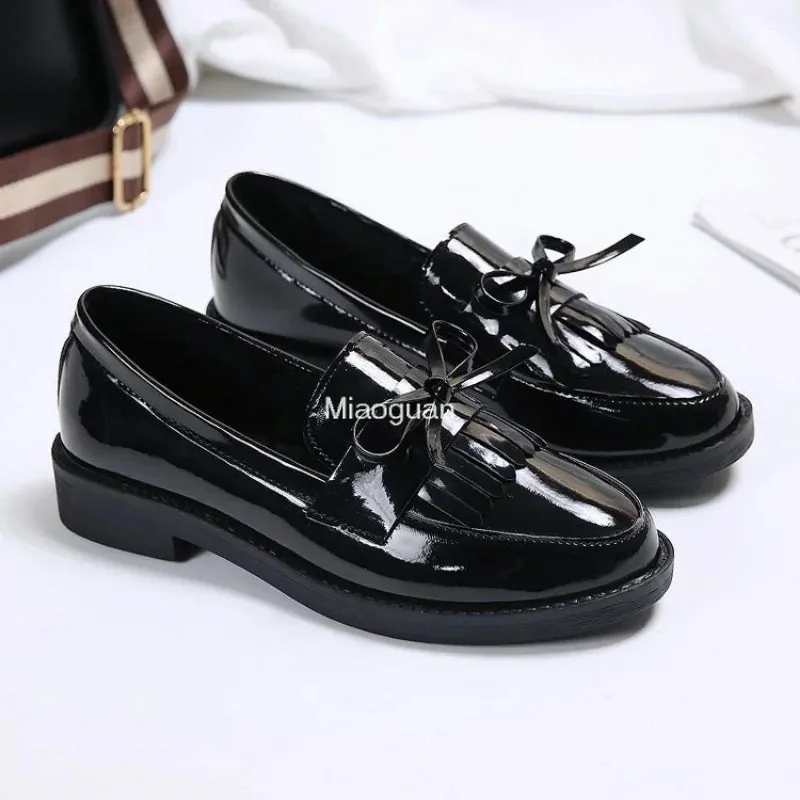 Pretty Patent Leather Loafer Shoes