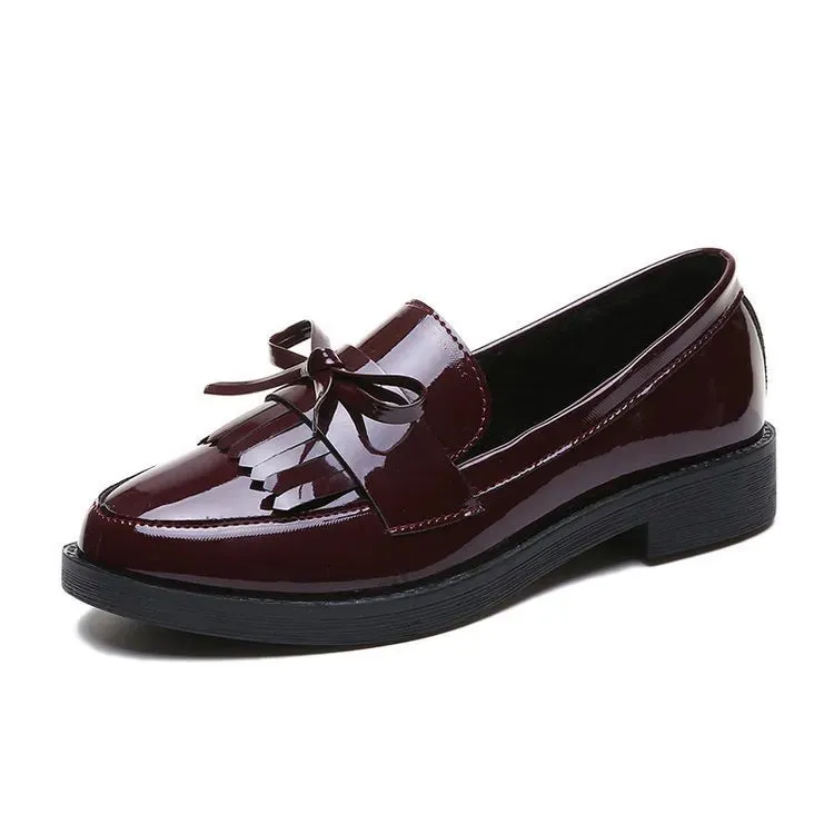 Pretty Patent Leather Loafer Shoes