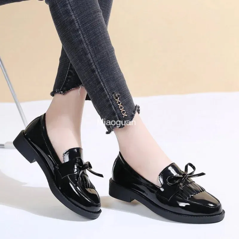 Pretty Patent Leather Loafer Shoes