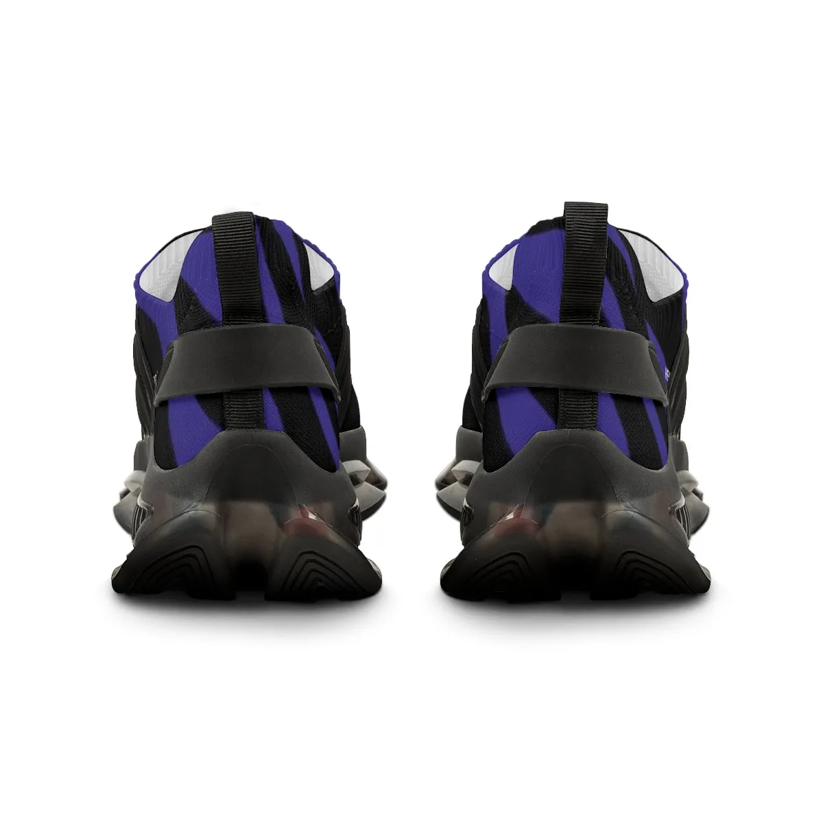 Purple Zebra Print Men's Shoes, Best Zebra Stripes Animal Print Comfy Men's Mesh Sports Sneakers