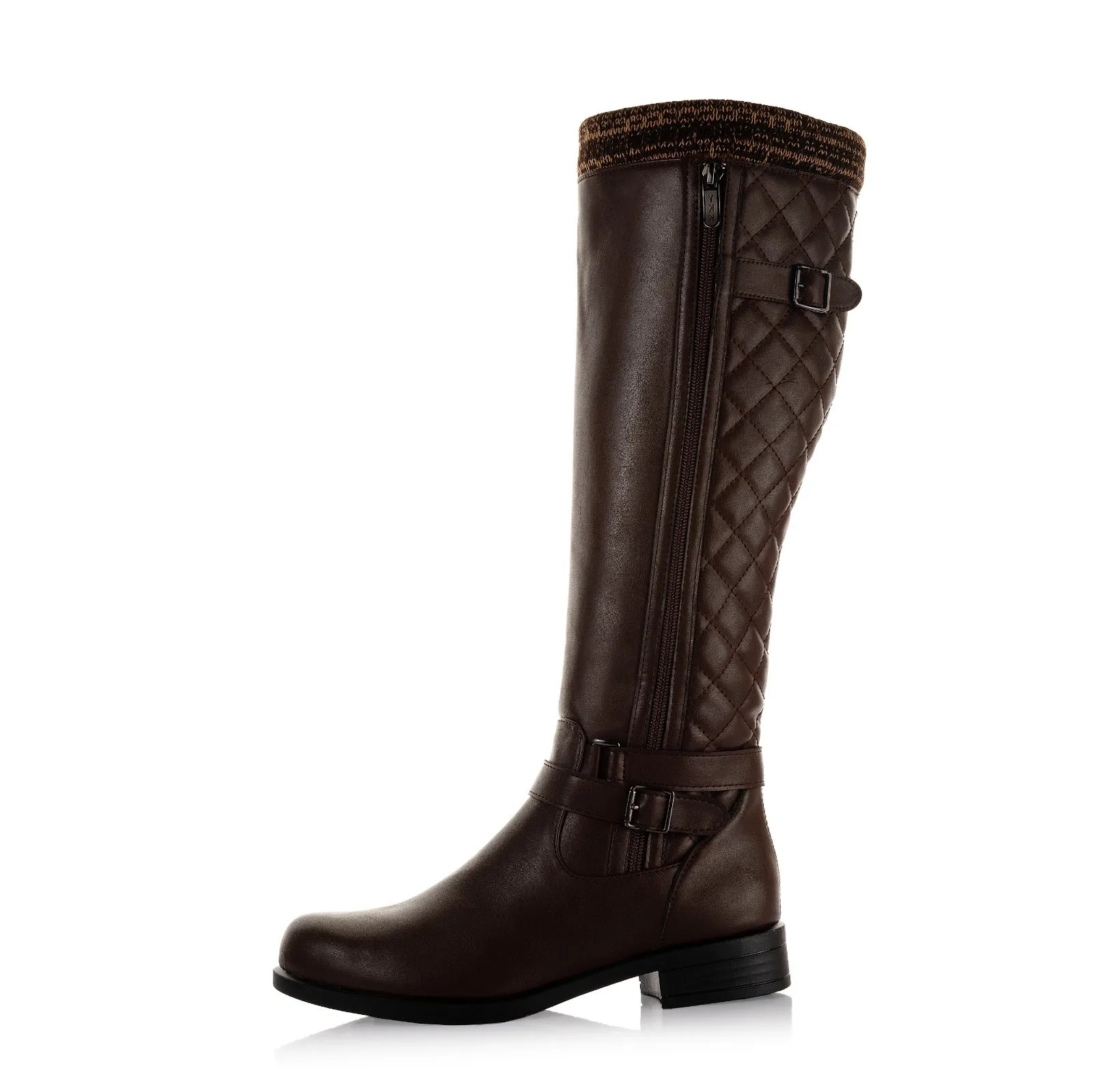 Quilted Knee-High Boots