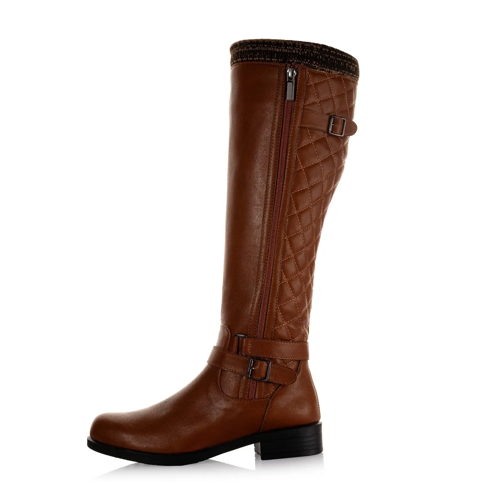 Quilted Knee-High Boots