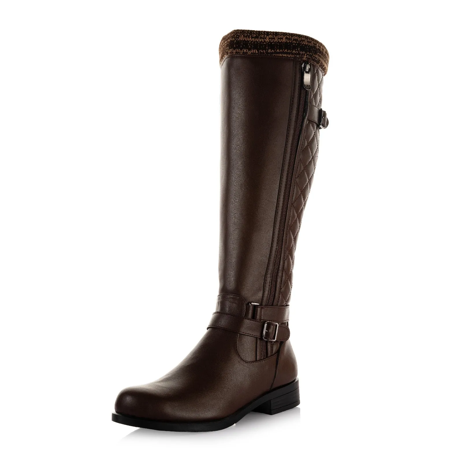 Quilted Knee-High Boots