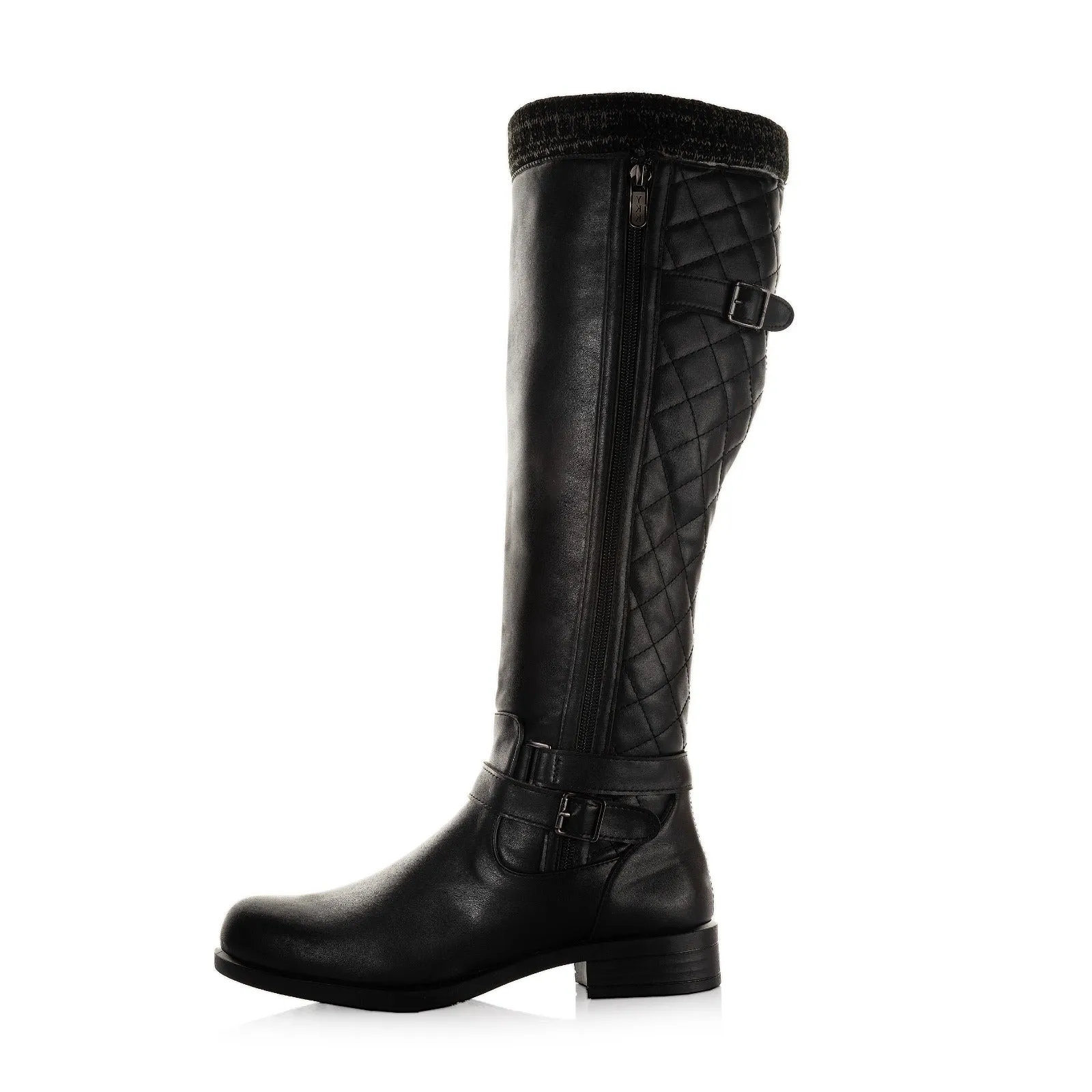 Quilted Knee-High Boots