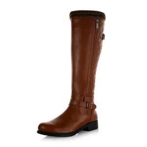Quilted Knee-High Boots