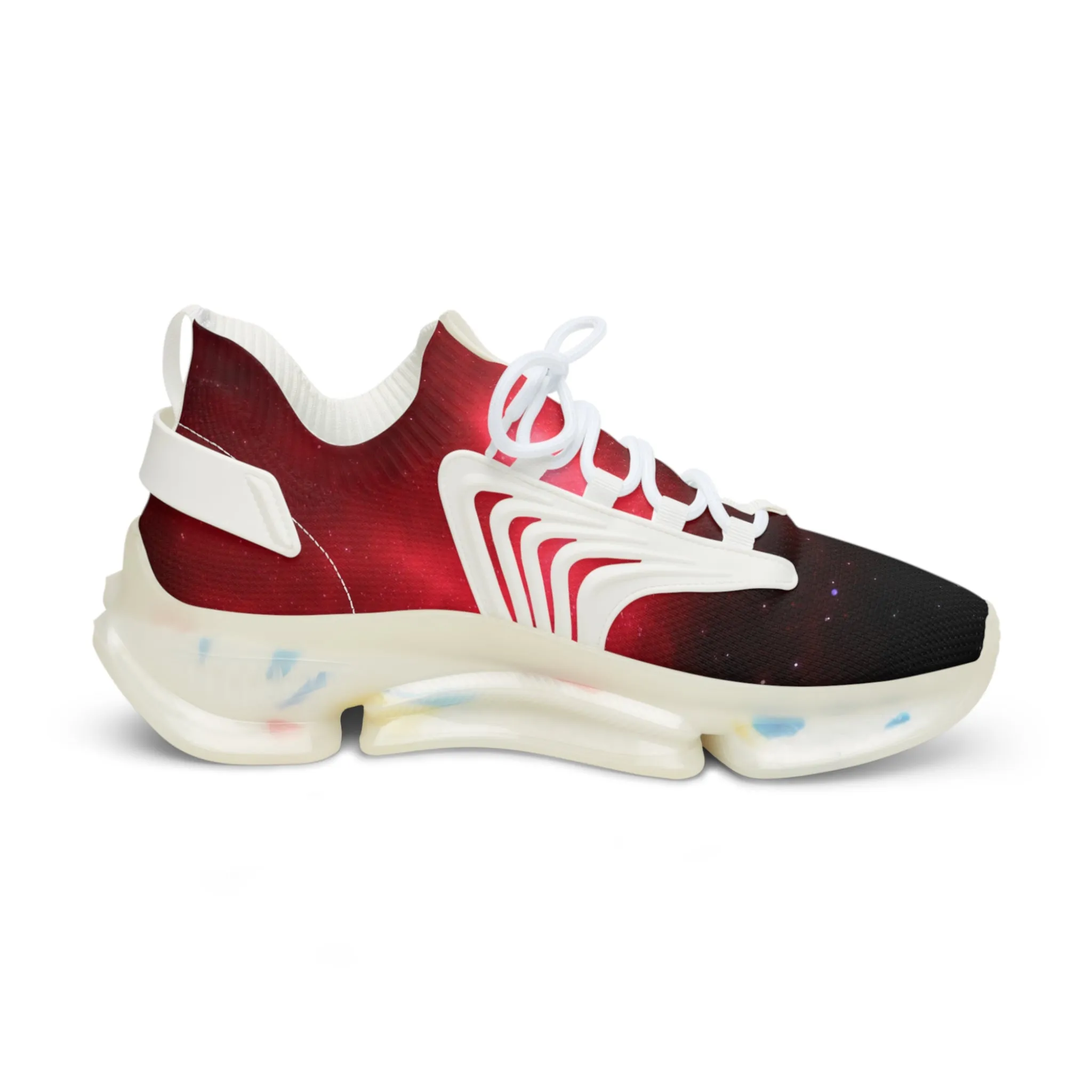 Red Galaxy Men's Mesh Sneakers, Galaxy Space Print Best Comfy Men's Mesh Sports Sneakers Shoes (US Size: 5-12)