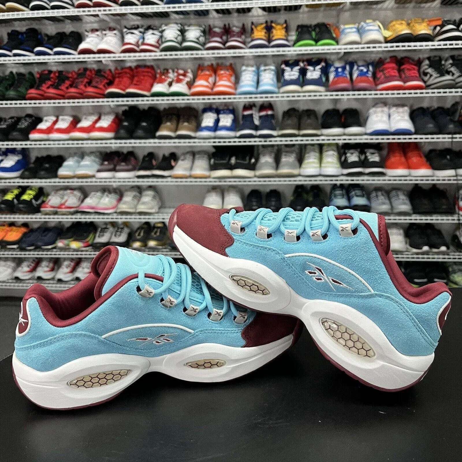 Reebok Question Low Phillies Blue Maroon GZ0990 Men's Size 8