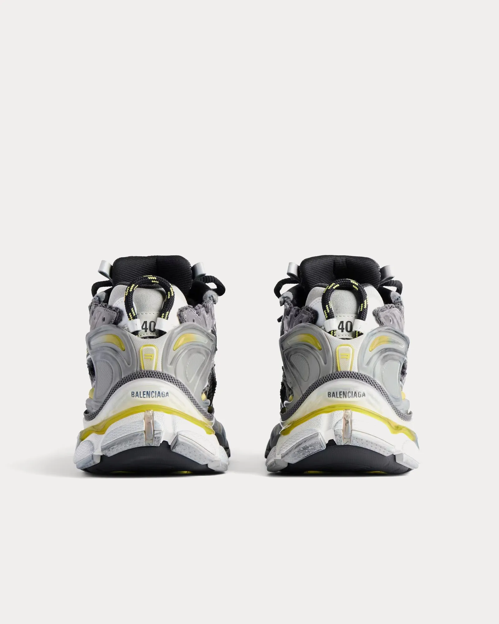 Runner Mesh & Nylon Grey / Yellow / White Low Top Sneakers