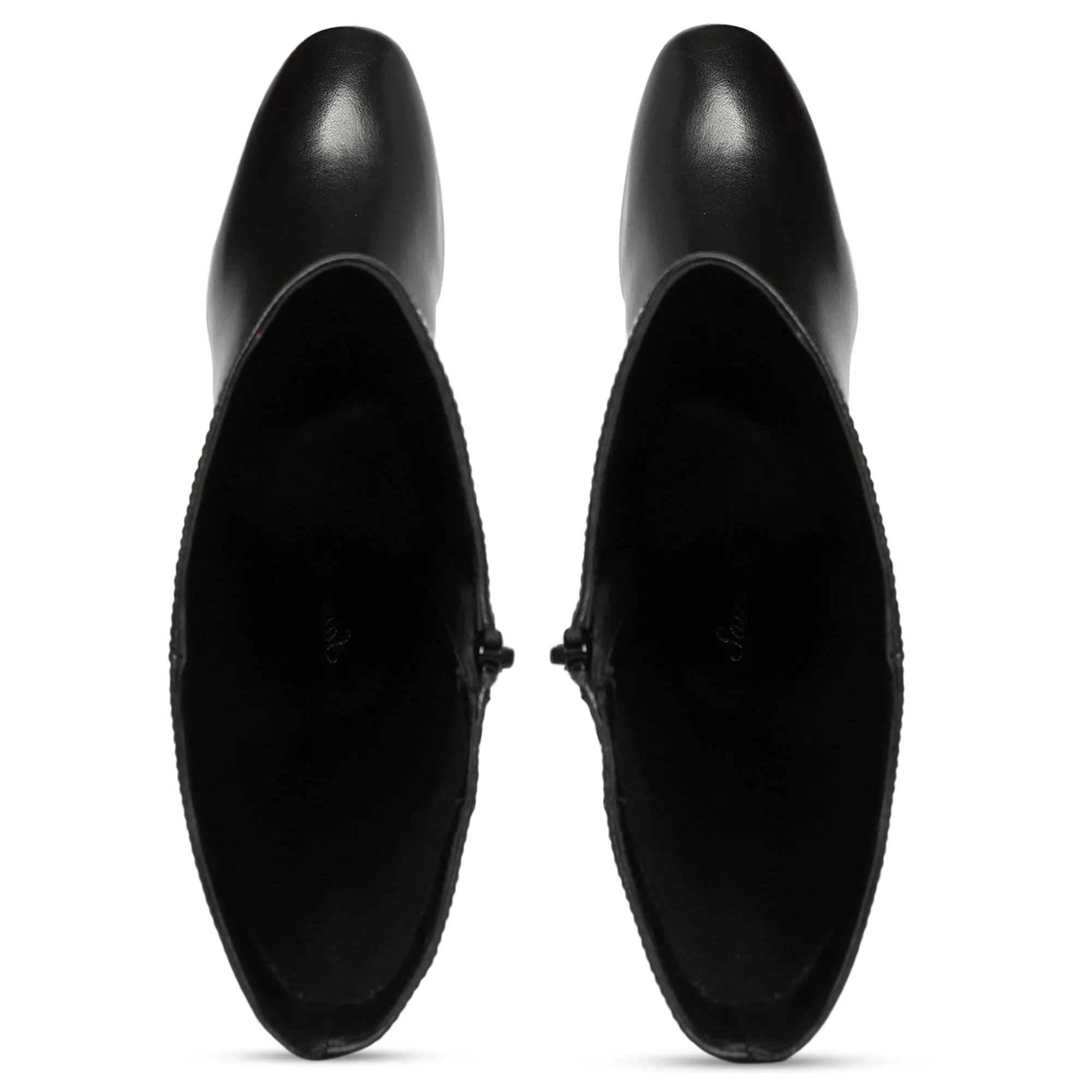 Saint Ivanna Black Leather Knee High Boots