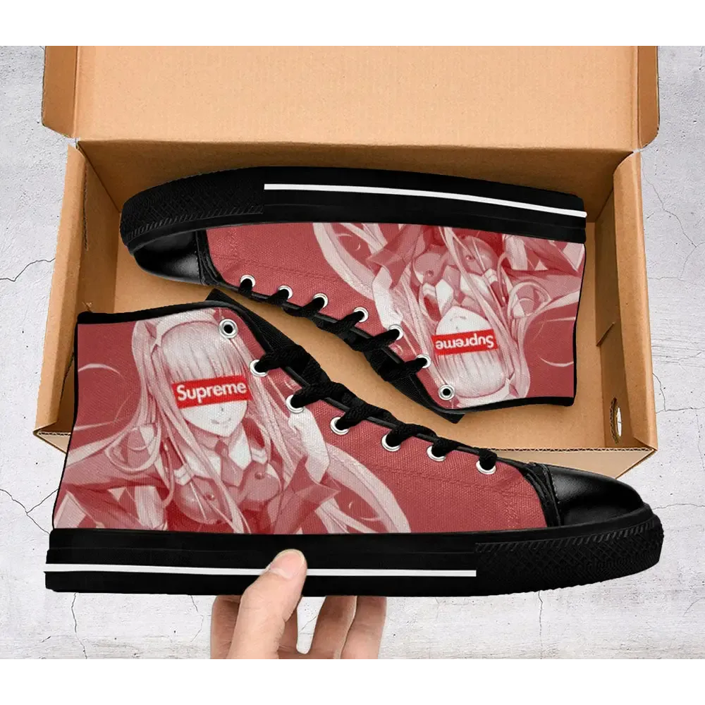 Sexy Zero Two Darling in the FranXX Shoes High Top Sneakers for Kids and Adults