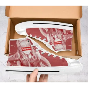 Sexy Zero Two Darling in the FranXX Shoes High Top Sneakers for Kids and Adults