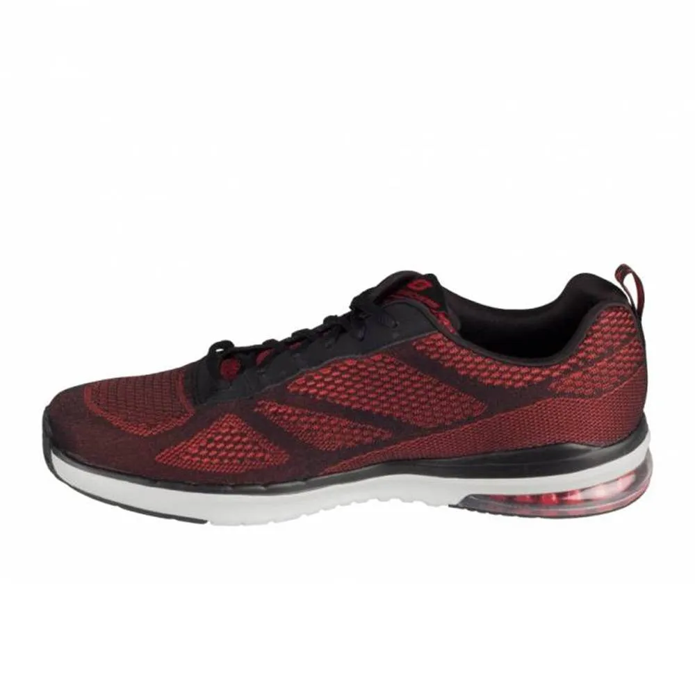 Skechers Sport Air Infinity Shoes Black/White/Red Final Clearance Sale
