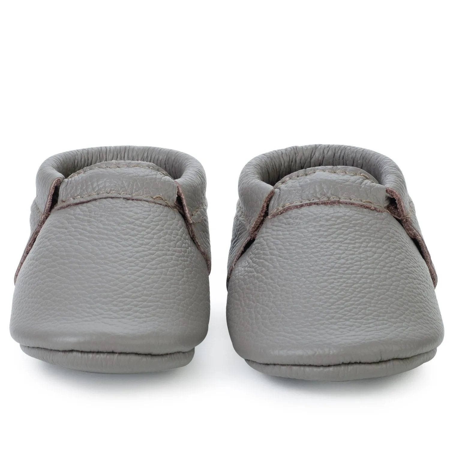 Slate Fringeless Moccasins