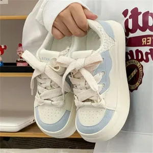 Sohiwoo Kawaii Women Vulcanize Shoes Spring Summer 2024 Platform Sneakers Tennis Female Flats Casual Cute Skateboard Footwear