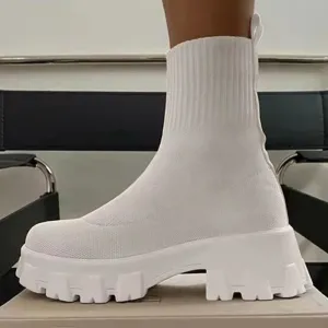 Sonicelife  Women Boots White Black Platform Botas Mujer 2024 New Winter Boots Shoes For Women Heels Platform Shoes Short Ankle Boots Female