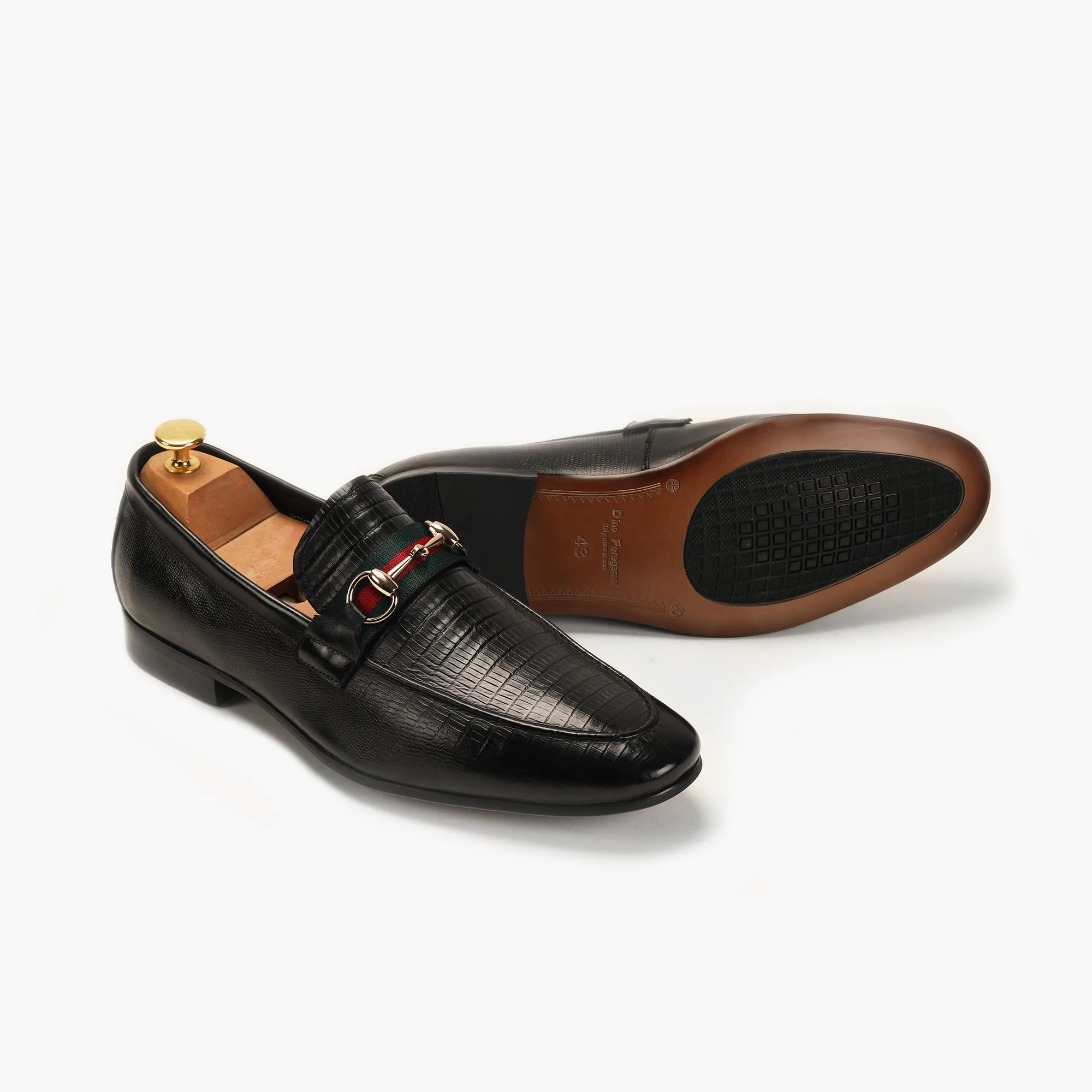 Strap Detail Horsebit Moccasins