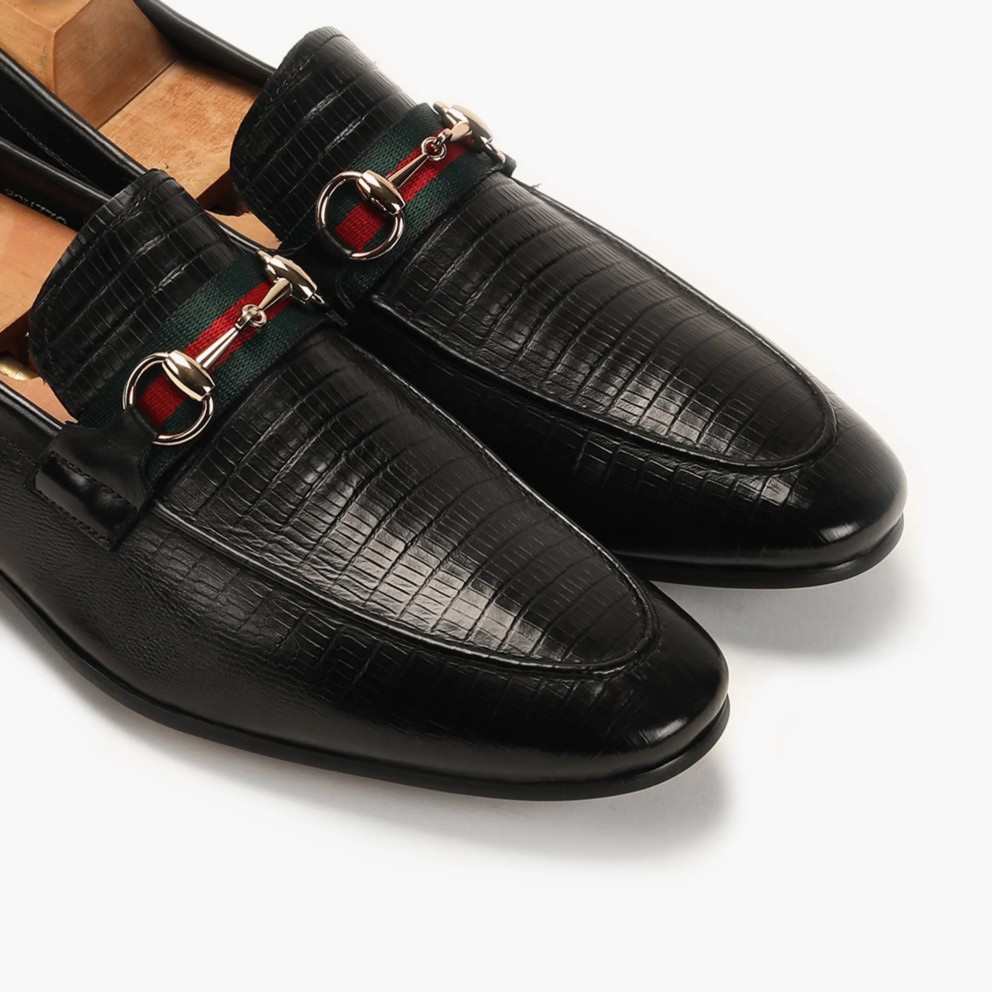 Strap Detail Horsebit Moccasins