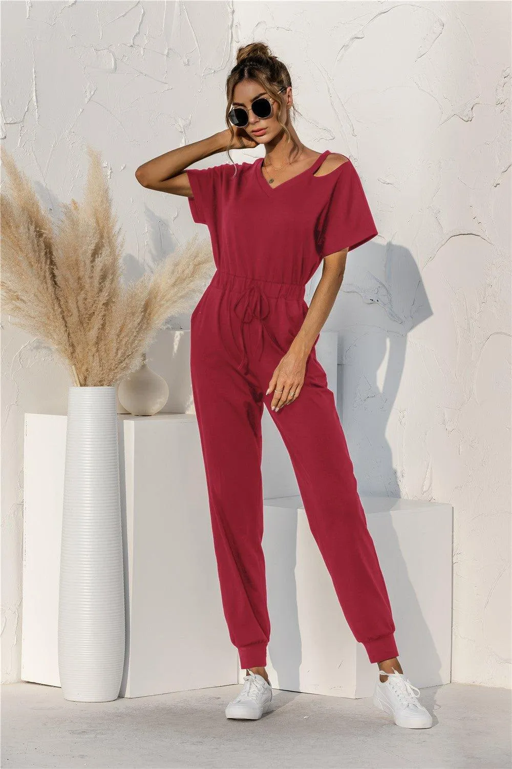 Take A Look Drawstring Jumpsuit