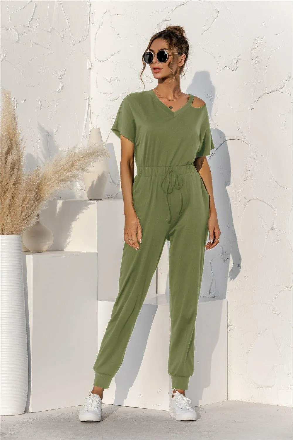 Take A Look Drawstring Jumpsuit