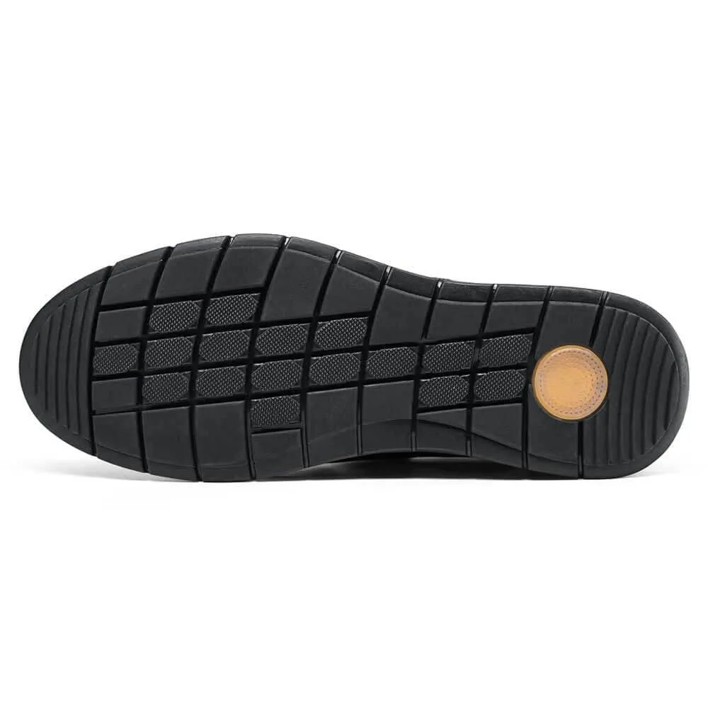 This item only ships to Europe - 6 CM / 2.36 Inches CMR CHAMARIPA Men's Elevator Loafers: Enhance Your Height with Black Leather Casual Loafers