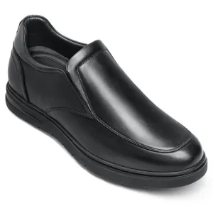 This item only ships to Europe - 6 CM / 2.36 Inches CMR CHAMARIPA Men's Elevator Loafers: Enhance Your Height with Black Leather Casual Loafers