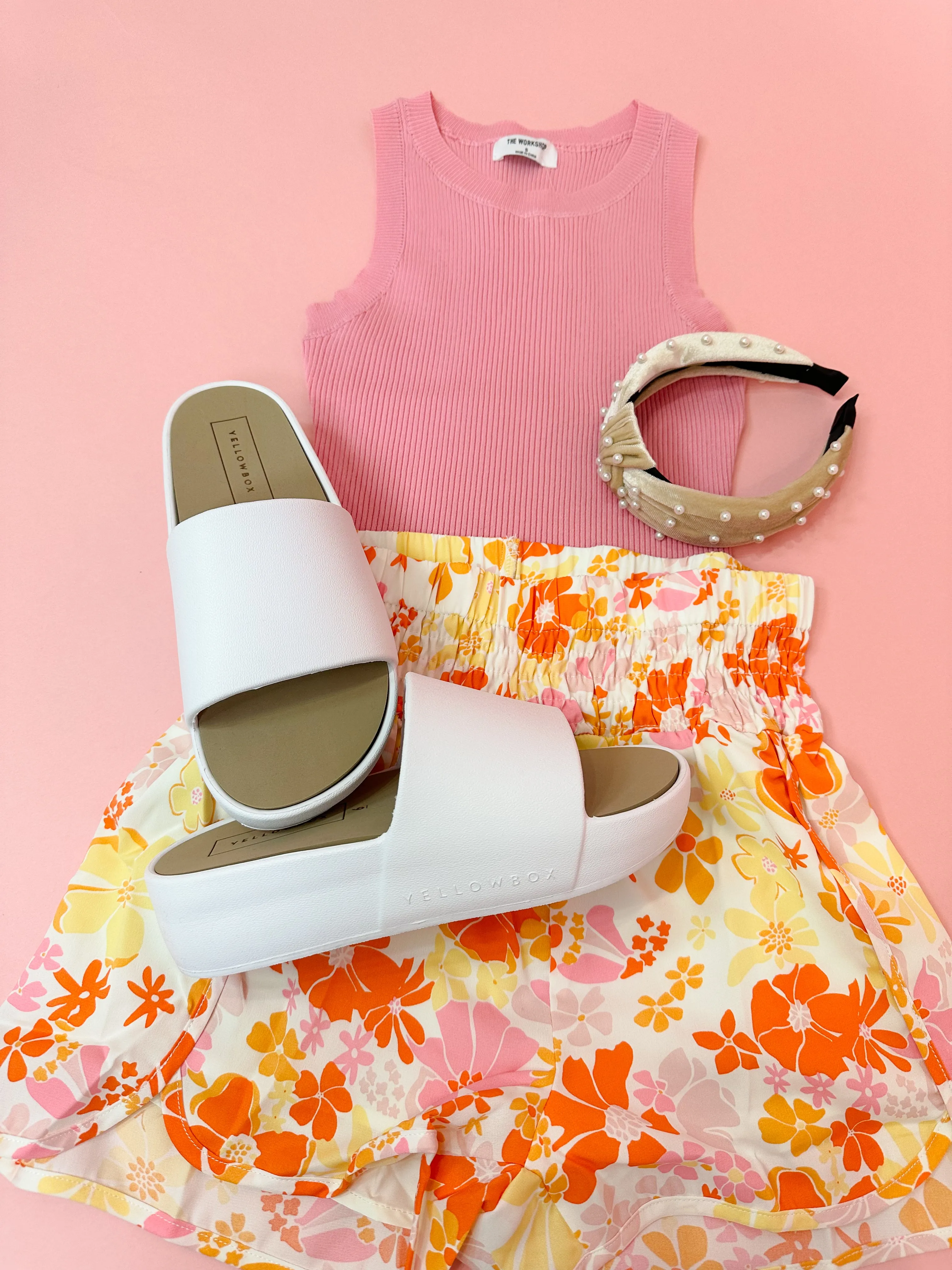 Torrey White Weather Resistant Summer Slides