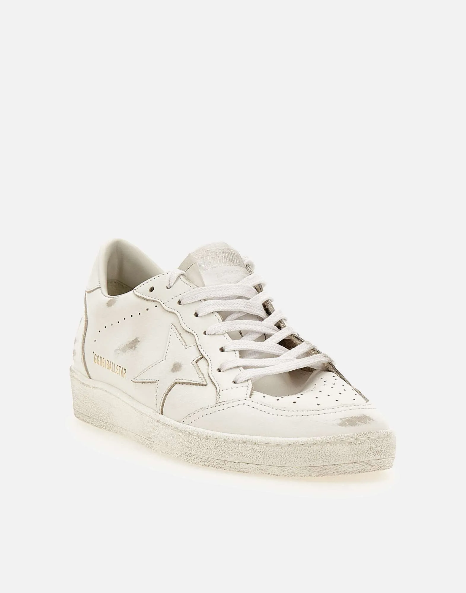 White Leather Ball Star Sneakers