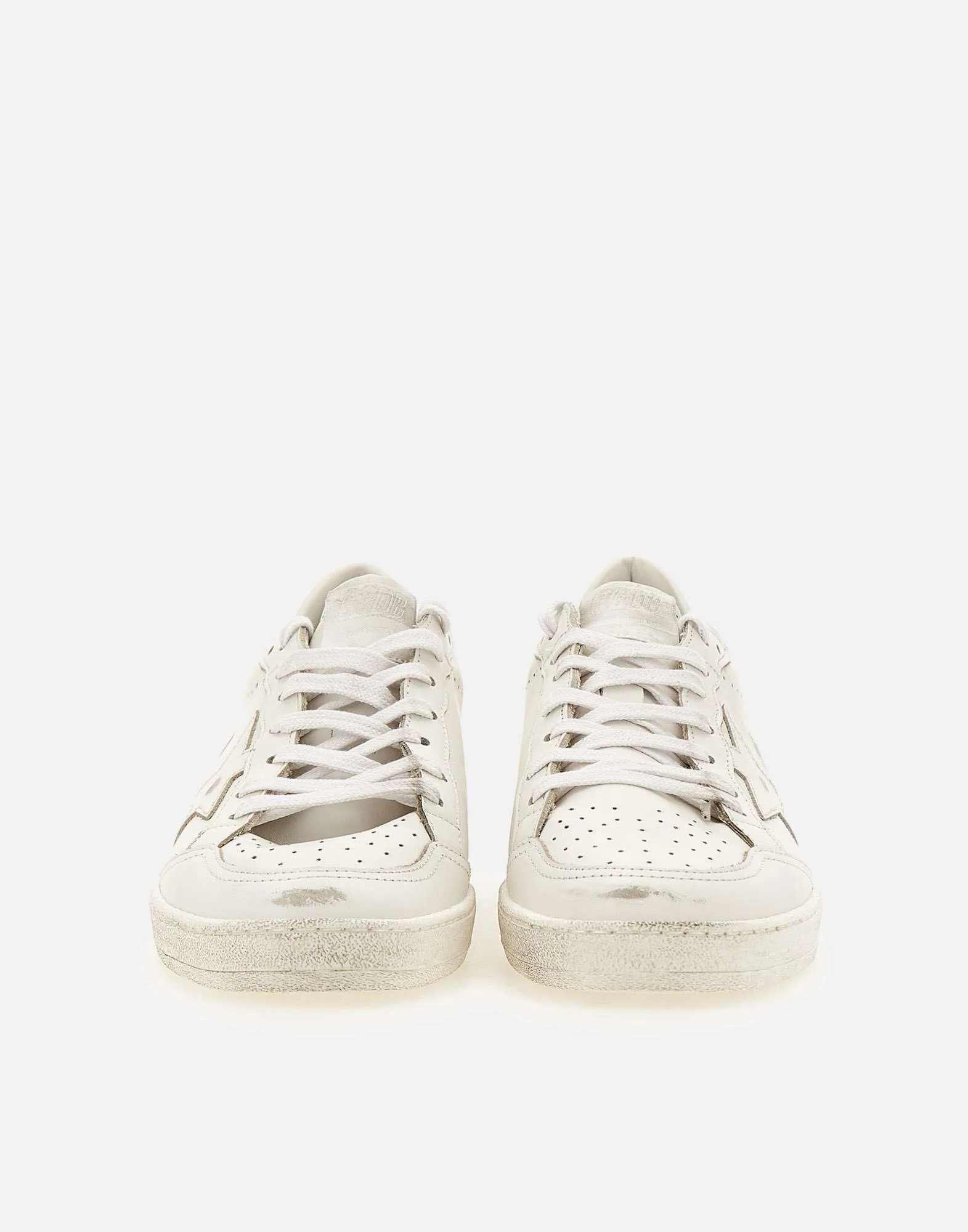 White Leather Ball Star Sneakers