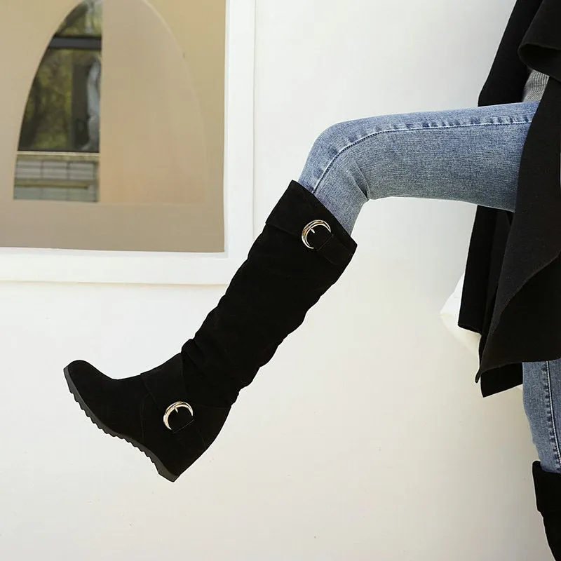 Women's Flannel High Boots Knee-length Boots