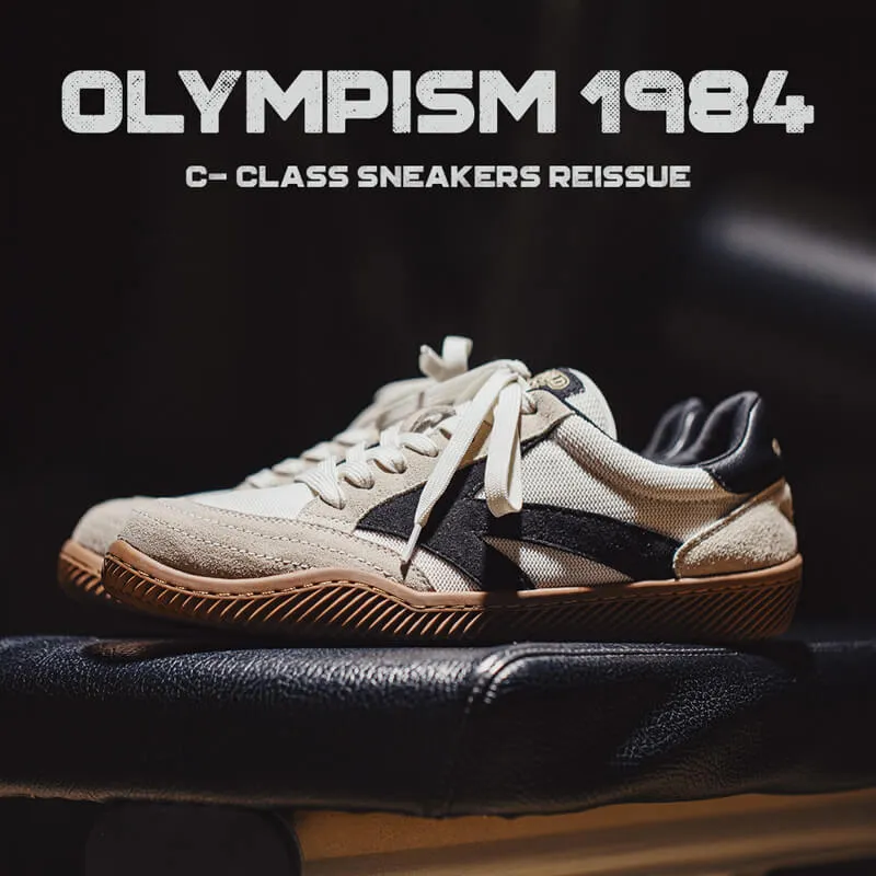 Women's white slip-on sneakers | Women's white low-top sneakers | "OLYMPISM 1984"