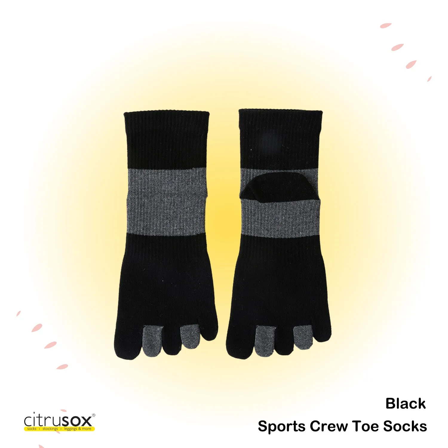 Wrap Around Sports Crew Toe Socks