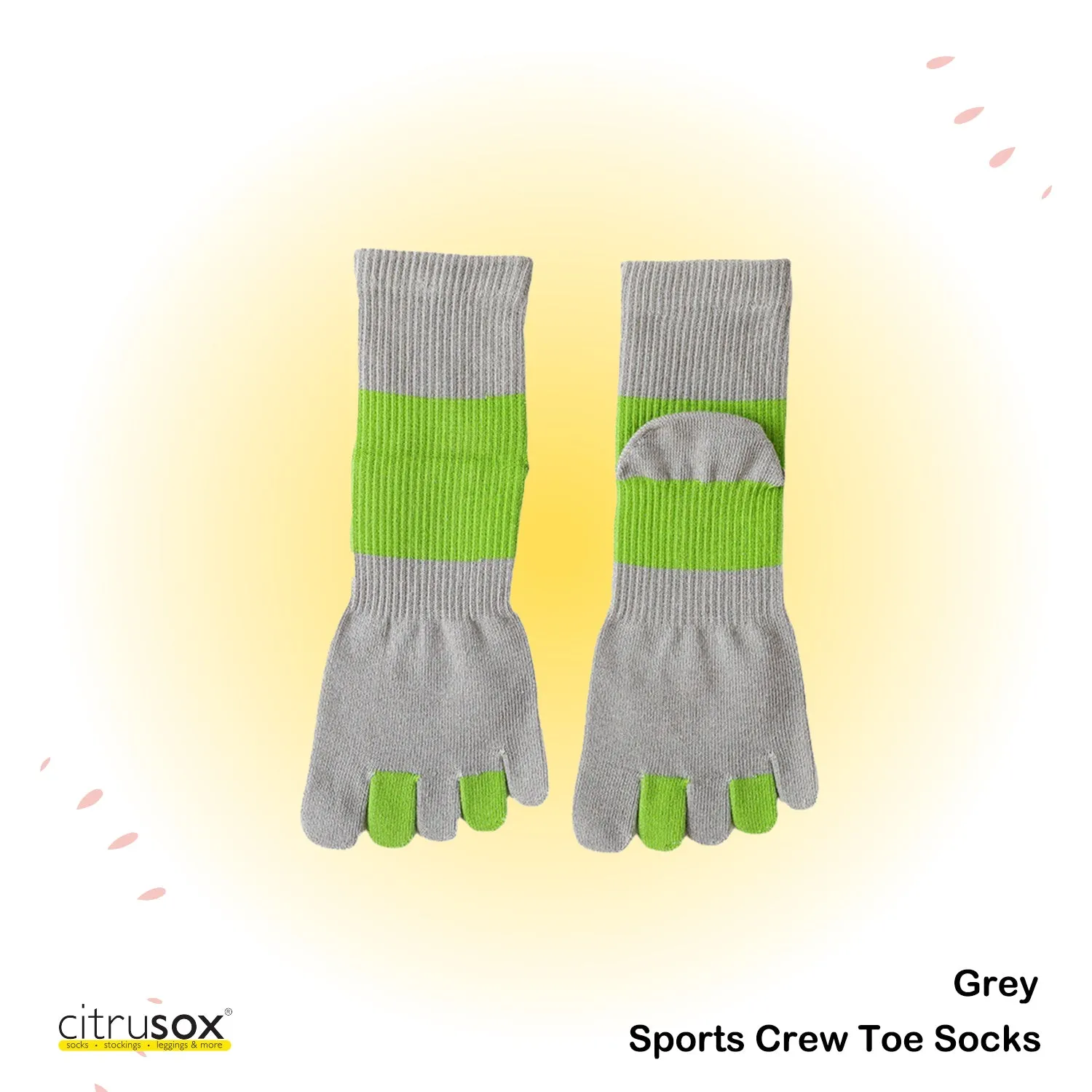 Wrap Around Sports Crew Toe Socks