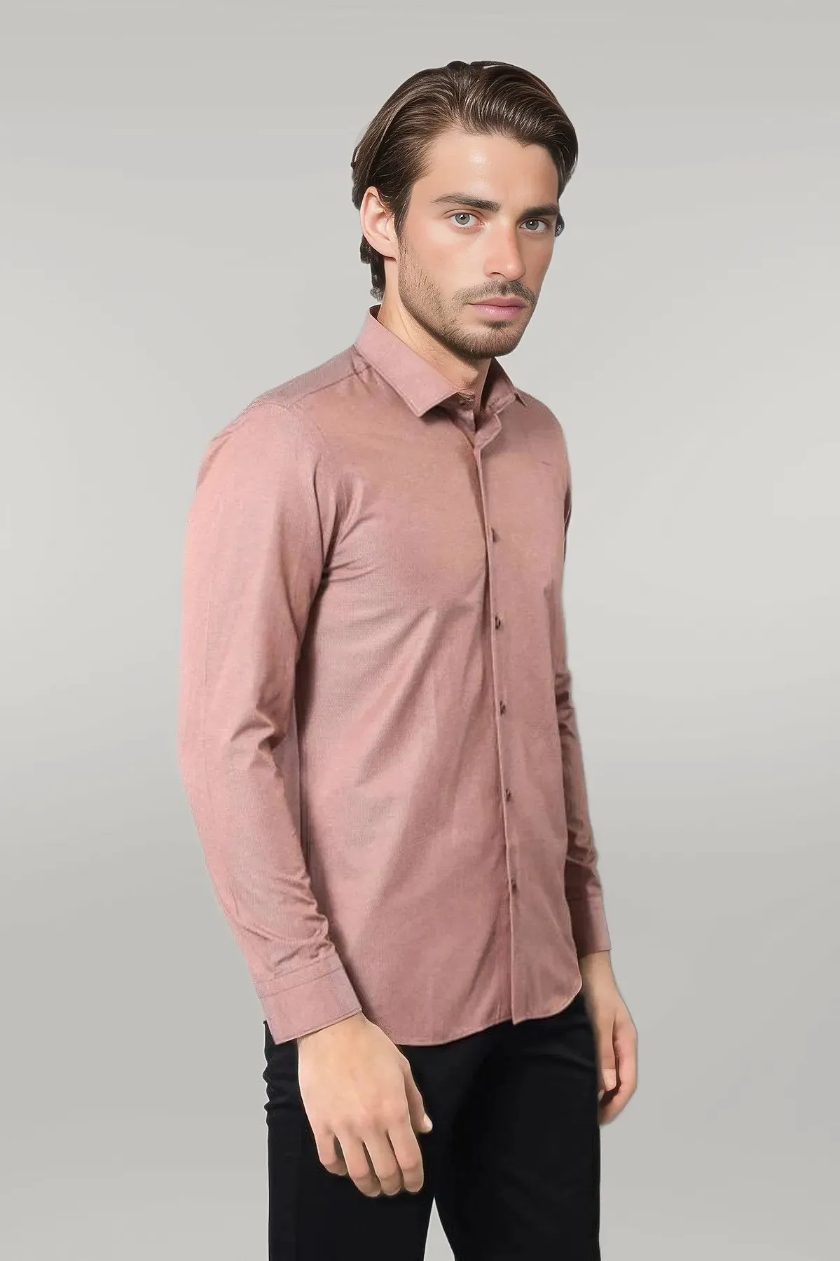 WSS Dot Patterned Brown Shirt   - Singen